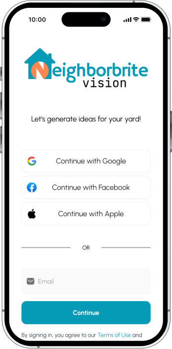 Step 2 — Login screen blocking exploration with Continue with Google / Facebook / Apple / Email options