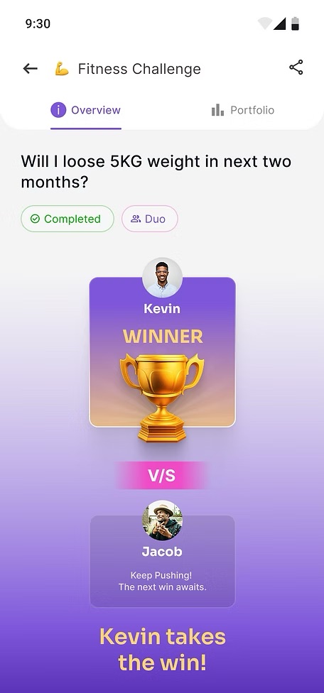 Original completion summary — a pair of screens that handed players a result without a celebration